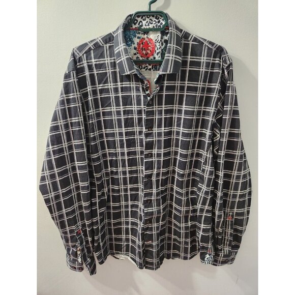 Au Noir Other - Au Noir Men Long Sleeves Shirt Black And White Size 6